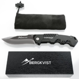 BERGKVIST® Klappmesser K10 [2018] Taschenmesser | Zweihandmesser extra scharf und darf geführt werden | Outdoor-Messer und Survival Messer mit Edelstahlklinge & Aluminiumgehäuse - 1
