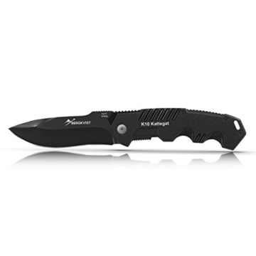 BERGKVIST® Klappmesser K10 [2018] Taschenmesser | Zweihandmesser extra scharf und darf geführt werden | Outdoor-Messer und Survival Messer mit Edelstahlklinge & Aluminiumgehäuse - 4