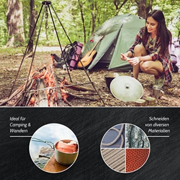 BERGKVIST® Klappmesser K10 [2018] Taschenmesser | Zweihandmesser extra scharf und darf geführt werden | Outdoor-Messer und Survival Messer mit Edelstahlklinge & Aluminiumgehäuse - 6