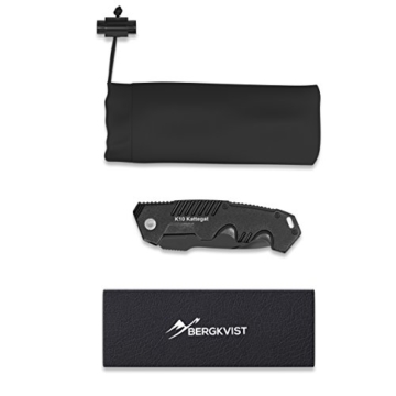 BERGKVIST® Klappmesser K10 [2018] Taschenmesser | Zweihandmesser extra scharf und darf geführt werden | Outdoor-Messer und Survival Messer mit Edelstahlklinge & Aluminiumgehäuse - 8